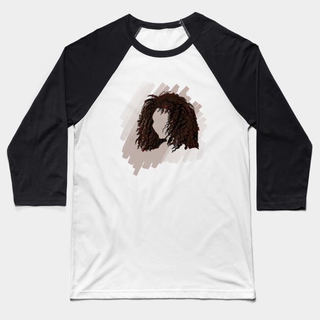 Curly hair Baseball T-Shirt by Keen_On_Colors